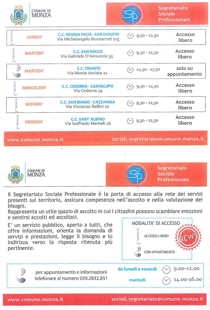 Segretariato Sociale Monza