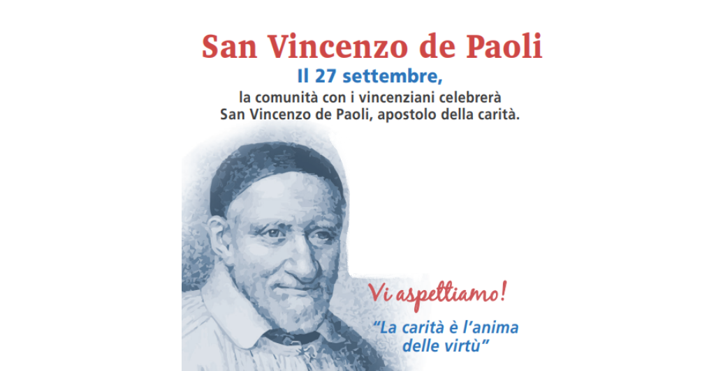 27 settembre – Celebrazione di San Vincenzo De Paoli